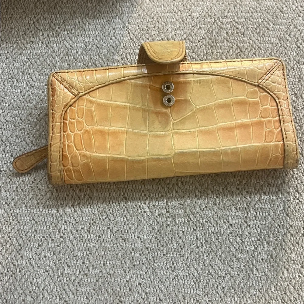 Brahim Italy Vintage Leather crocdile Wallet For Women Made In Italy
